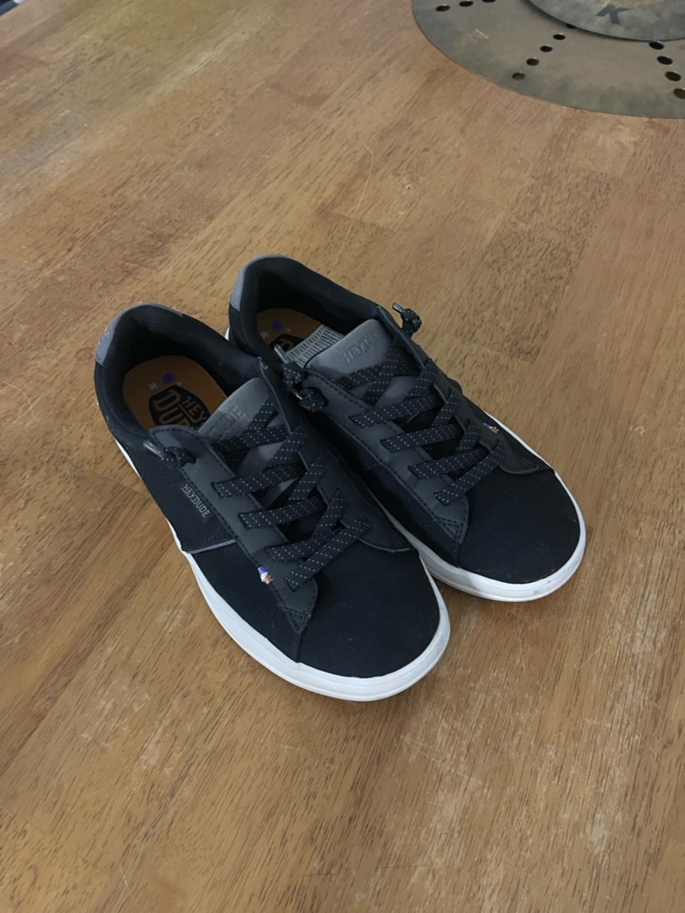 Women Hey Dude Karina black slip on size 7
